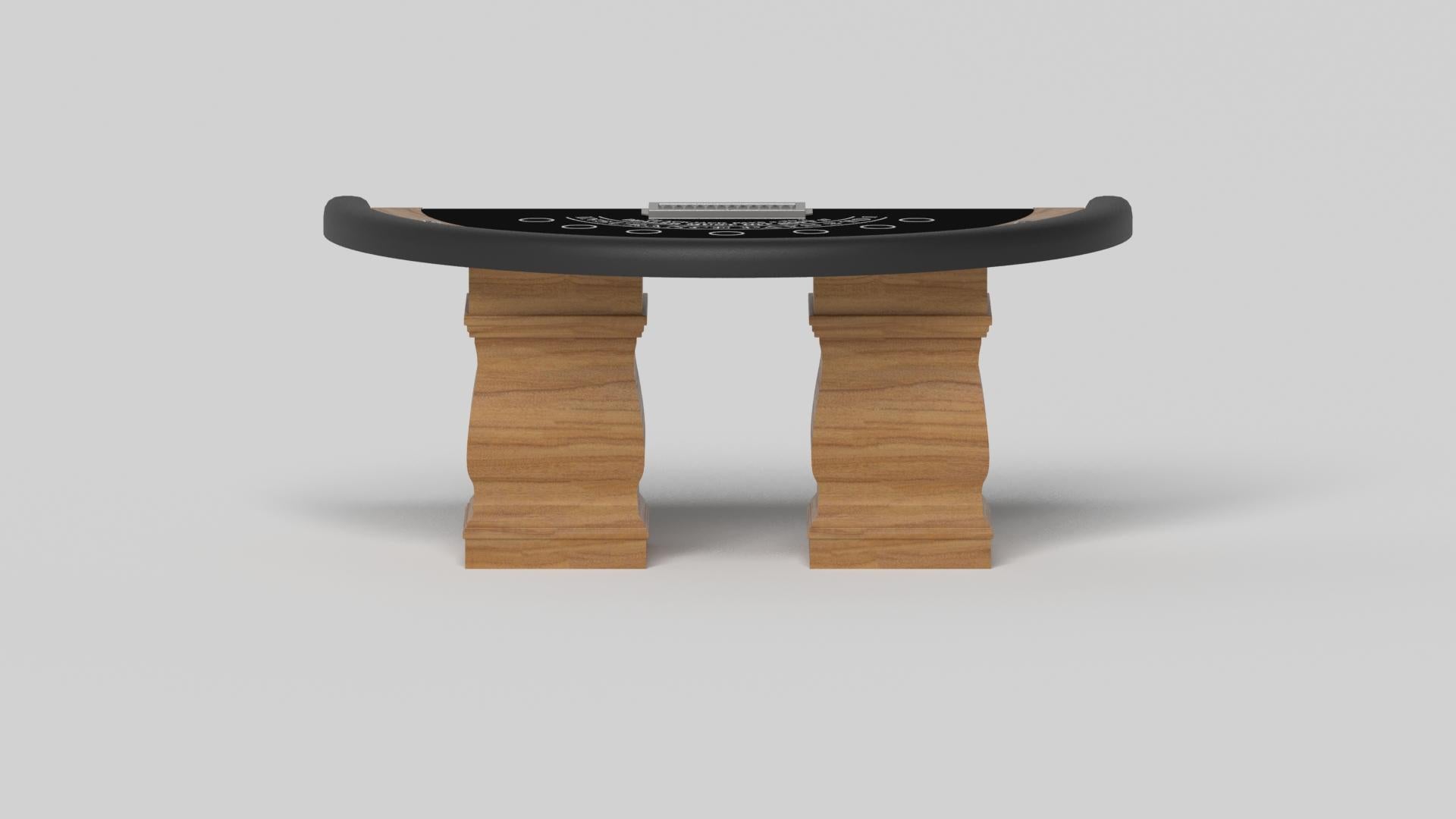 American Elevate Customs Baluster Black Jack Tables /Solid Teak Wood in 7'4
