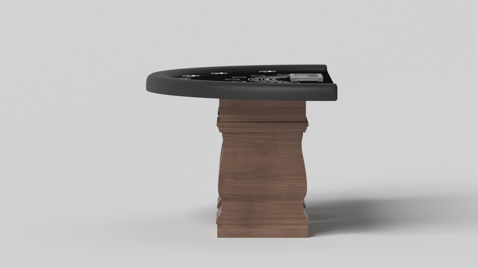 Elevate Customs Baluster Schwarze Jack-Tische / Tische aus massivem Nussbaumholz in 7'4