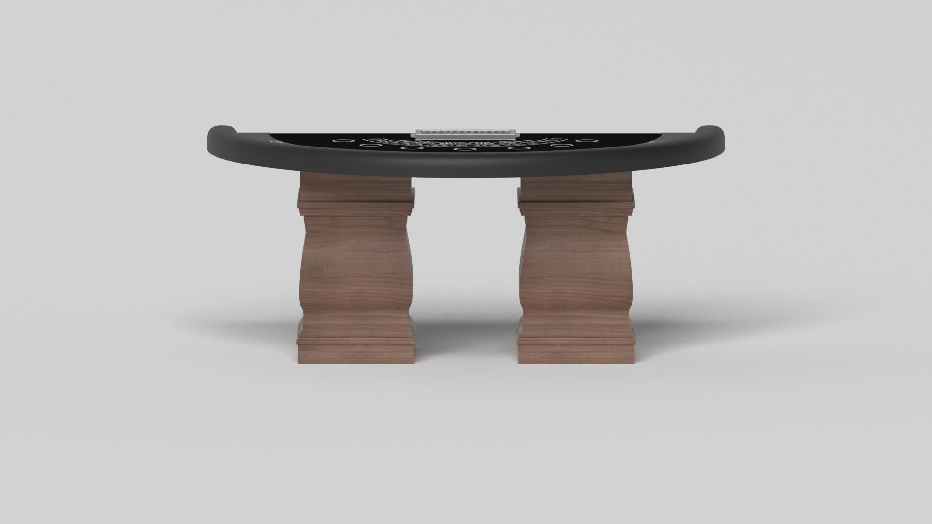 American Elevate Customs Baluster Black Jack Tables / Solid Walnut Wood in 7'4
