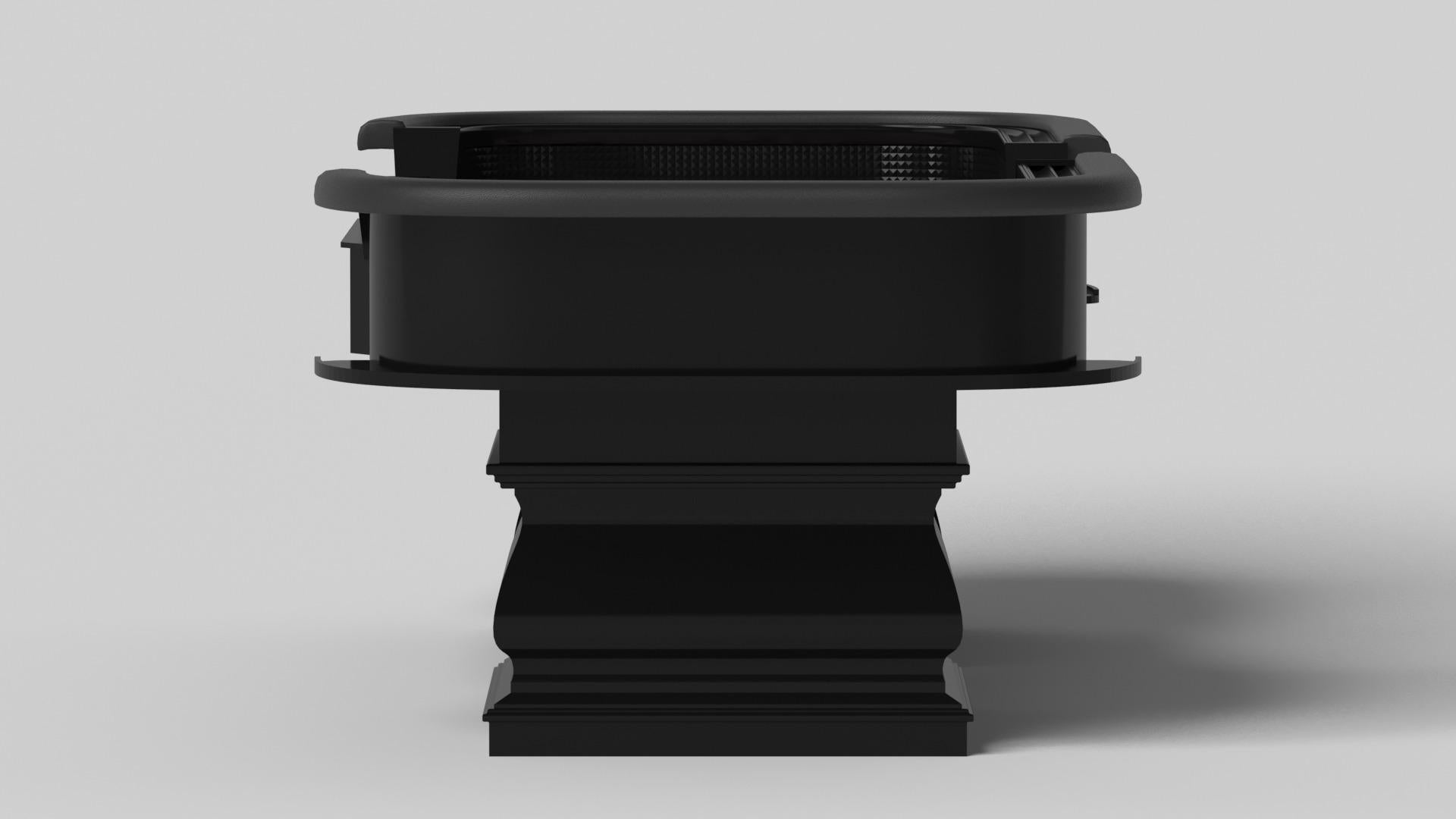 Modern Elevate Customs Baluster Craps Tables / Solid Pantone Black Color in 9'9
