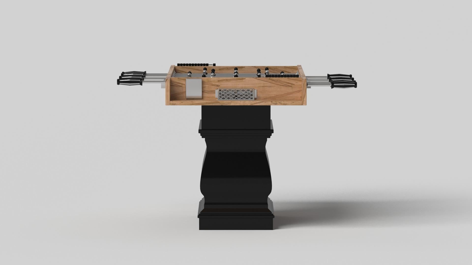 Modern Elevate Customs Baluster Foosball Table/Solid Curly Maple Wood in 5'-Made in USA For Sale