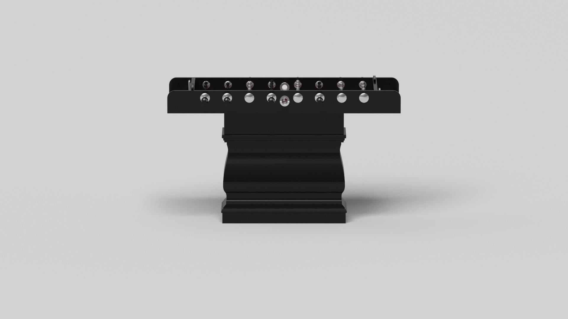 Hand-Crafted Elevate Customs Baluster Foosball Tables /Solid Pantone Black in 5' -Made in USA For Sale