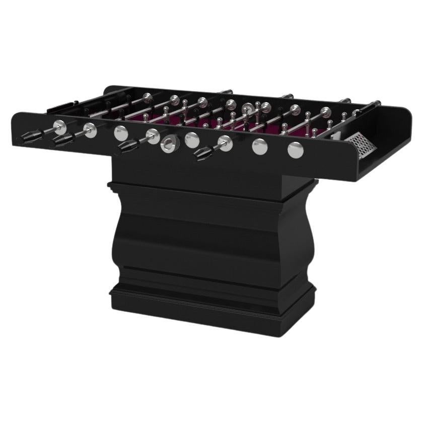 Elevate Customs Baluster Foosball Tables /Solid Pantone Black in 5' -Made in USA For Sale