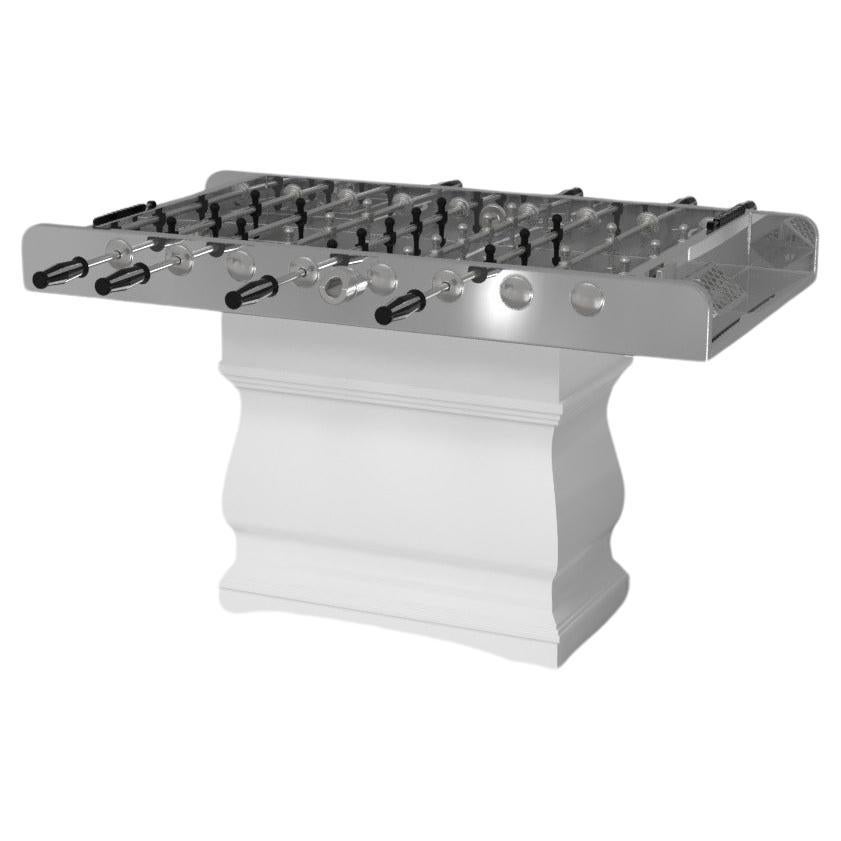 Elevate Customs Baluster Foosball Tables/Stainless Steel Metal in 5'-Made in USA For Sale