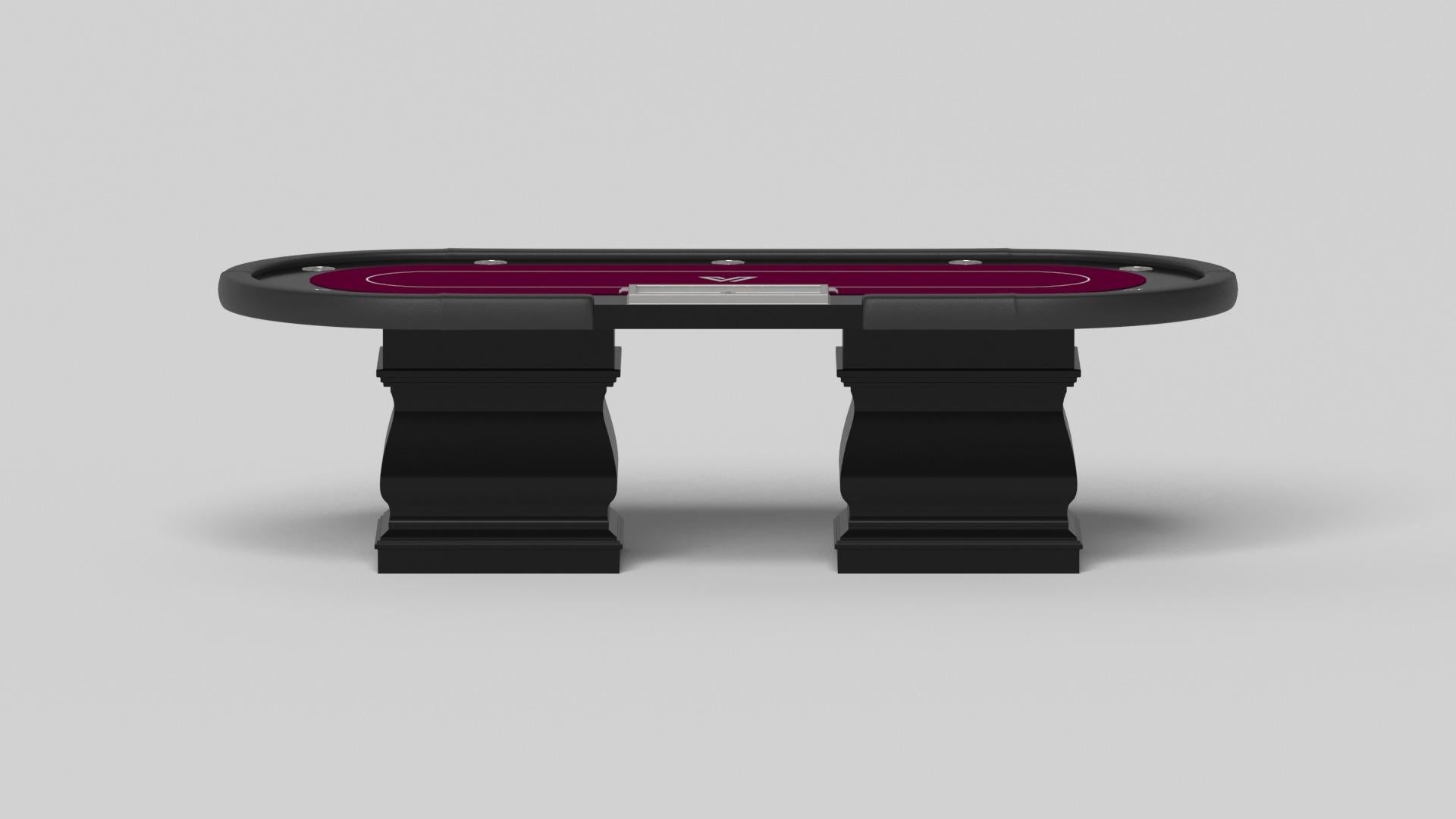 American Elevate Customs Baluster Poker Tables / Solid Pantone Black Color in 8'8