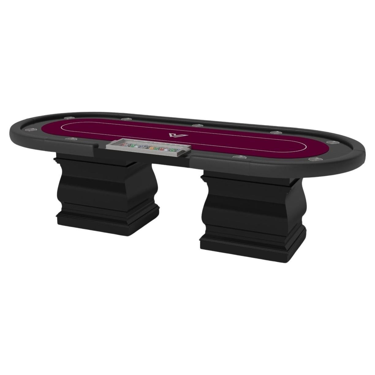 Elevate Customs Baluster Poker Tables / Solid Pantone Black Color in 8'8" - USA