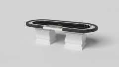 Elevate Customs Baluster Poker Tables / Solid Pantone White Color in 8'8" - USA