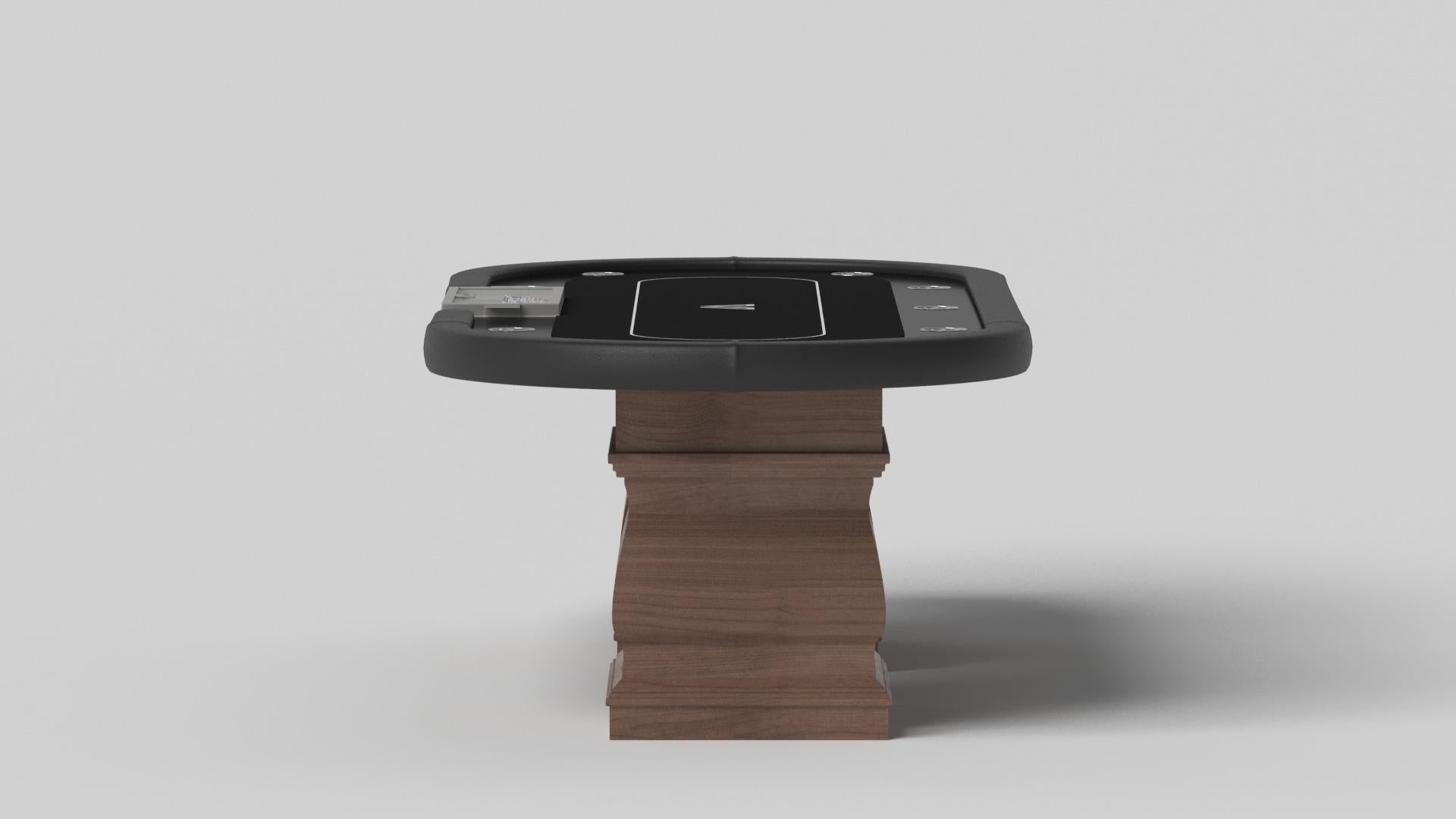 Moderne Elevate Customs Baluster Poker Tables / Solid Walnut Wood in 8'8
