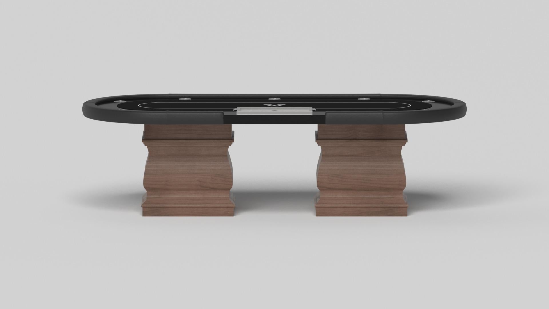 Modern Elevate Customs Baluster Poker Tables / Solid Walnut Wood in 8'8