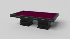 Elevate Customs Baluster Pool Table / Solid Pantone Black in 9' - Made in USA