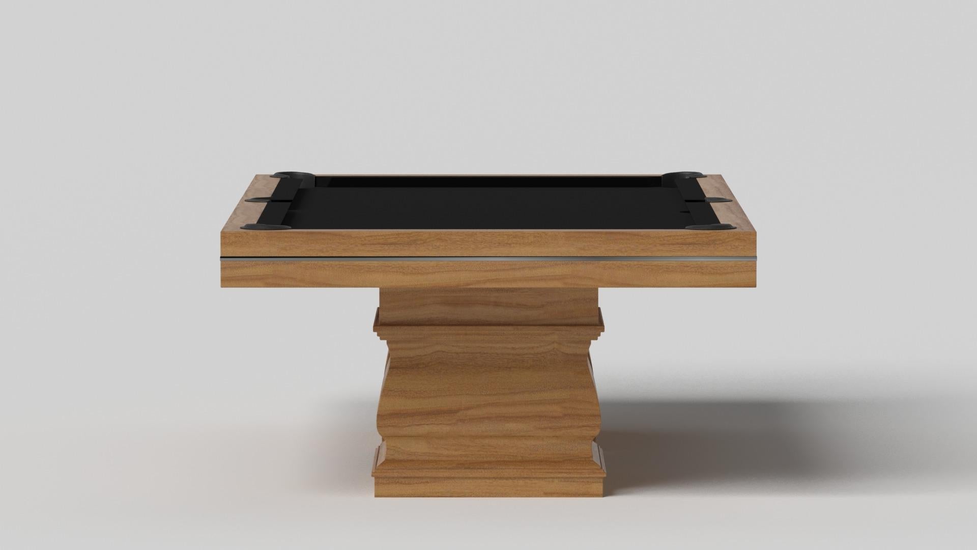 Moderne Elevate Customs Baluster Pool Table / Solid Teak Wood in 8.5' - Made in USA en vente