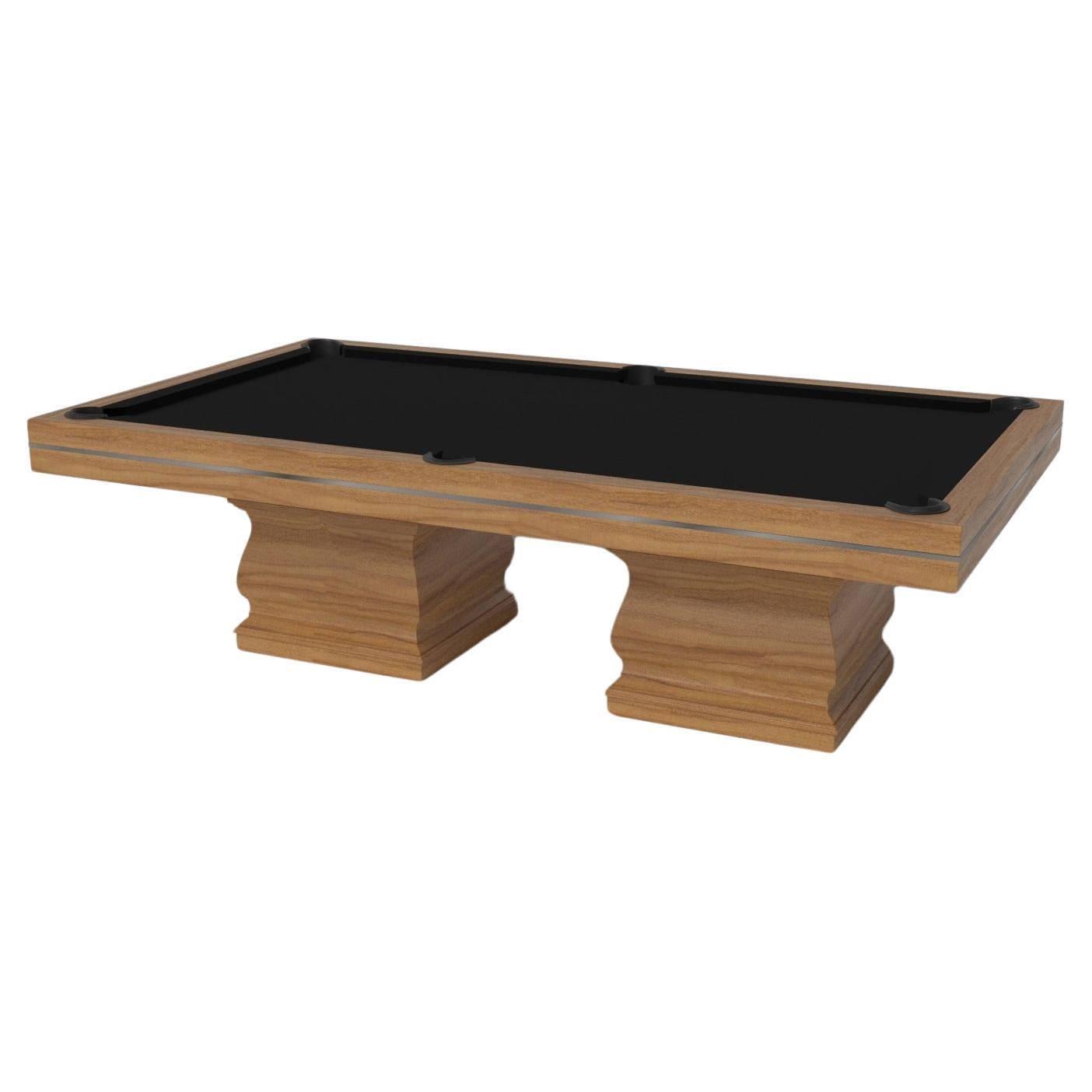 Elevate Customs Baluster Pool Table / Solid Teak Wood in 8.5' - Made in USA en vente