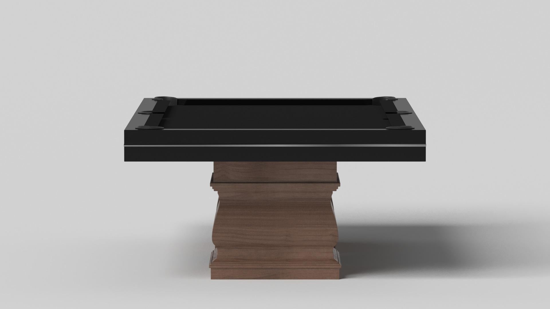 Moderne Elevate Customs Baluster Pool Table / Solid Walnut Wood in 8.5'- Made in USA en vente