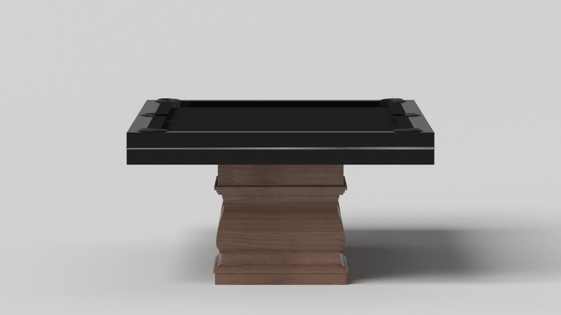 Moderno Tavolo da biliardo Elevate Customs Baluster / Legno massiccio di noce da 8,5 pollici - Made in USA in vendita