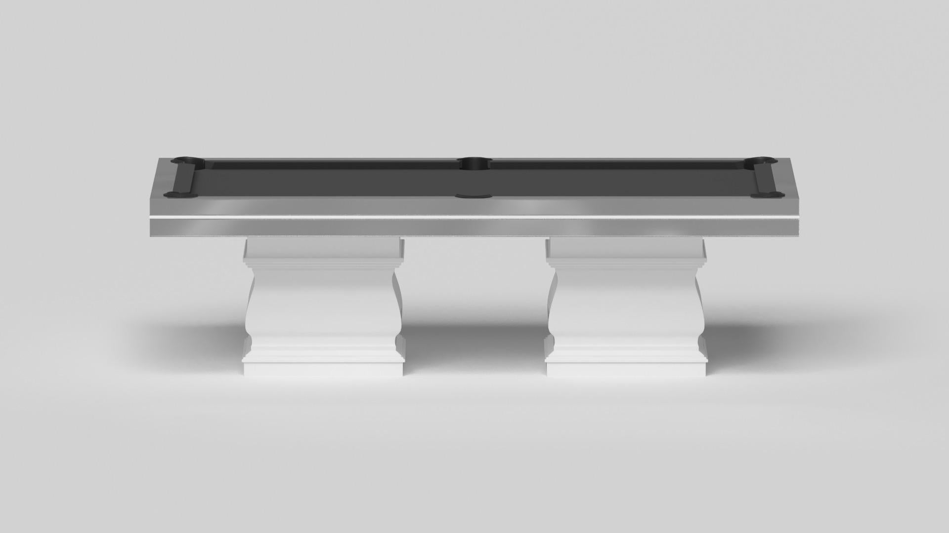 Elevate Customs Baluster-Pooltisch / Edelstahl-Metall in 7'/8'-Made in USA (amerikanisch) im Angebot