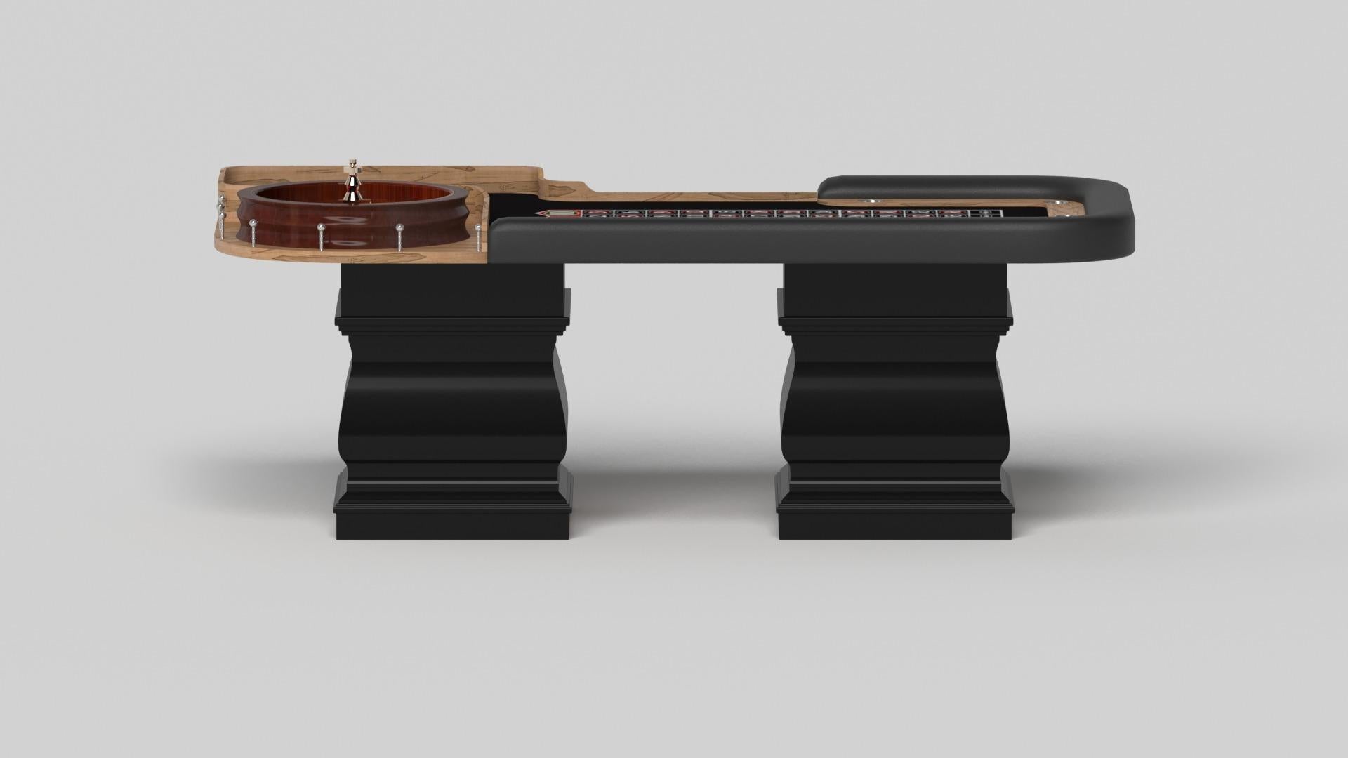Mesas de Ruleta con Balaustres Elevate Customs / Madera Maciza de Arce Rizado en 8'2