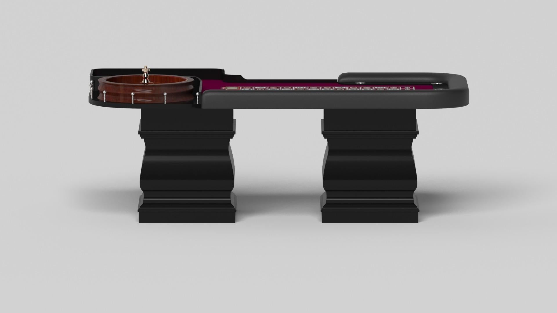 Modern Elevate Customs Baluster Roulette Tables /Solid Pantone Black Color in 8'2