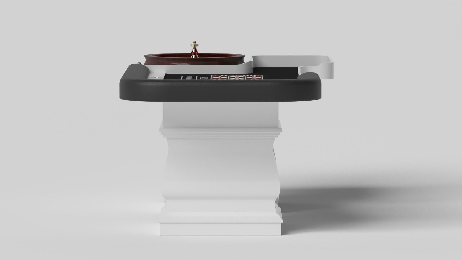 Modern Elevate Customs Baluster Roulette Tables /Solid Pantone White Color in 8'2