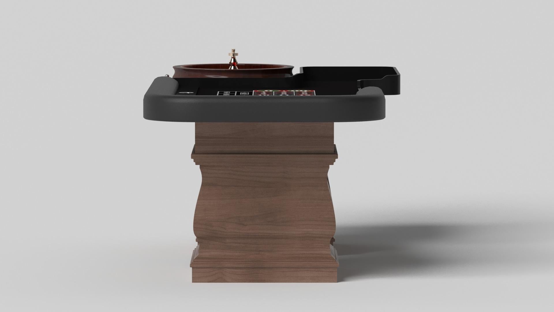 Modern Elevate Customs Baluster Roulette Tables /Solid Walnut Wood in 8'2