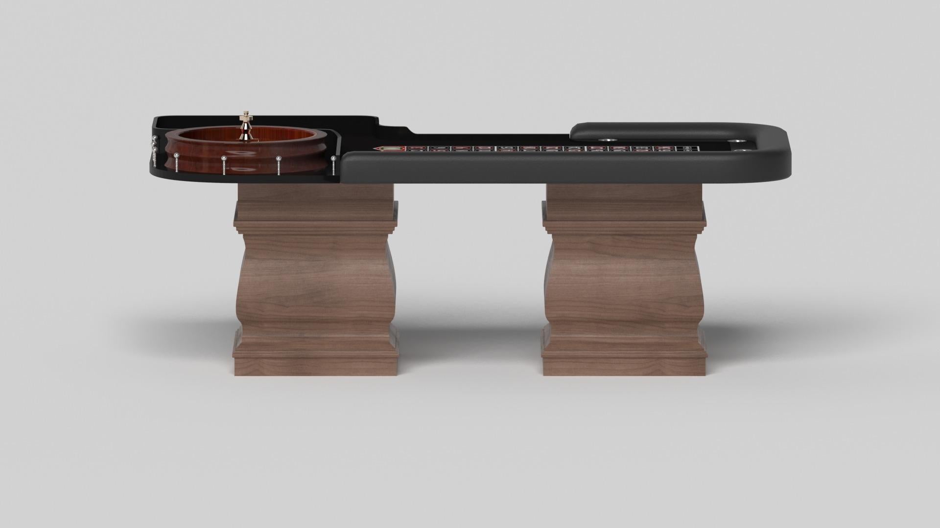 Américain Elevate Customs Baluster Roulette Tables /Solid Walnut Wood in 8'2