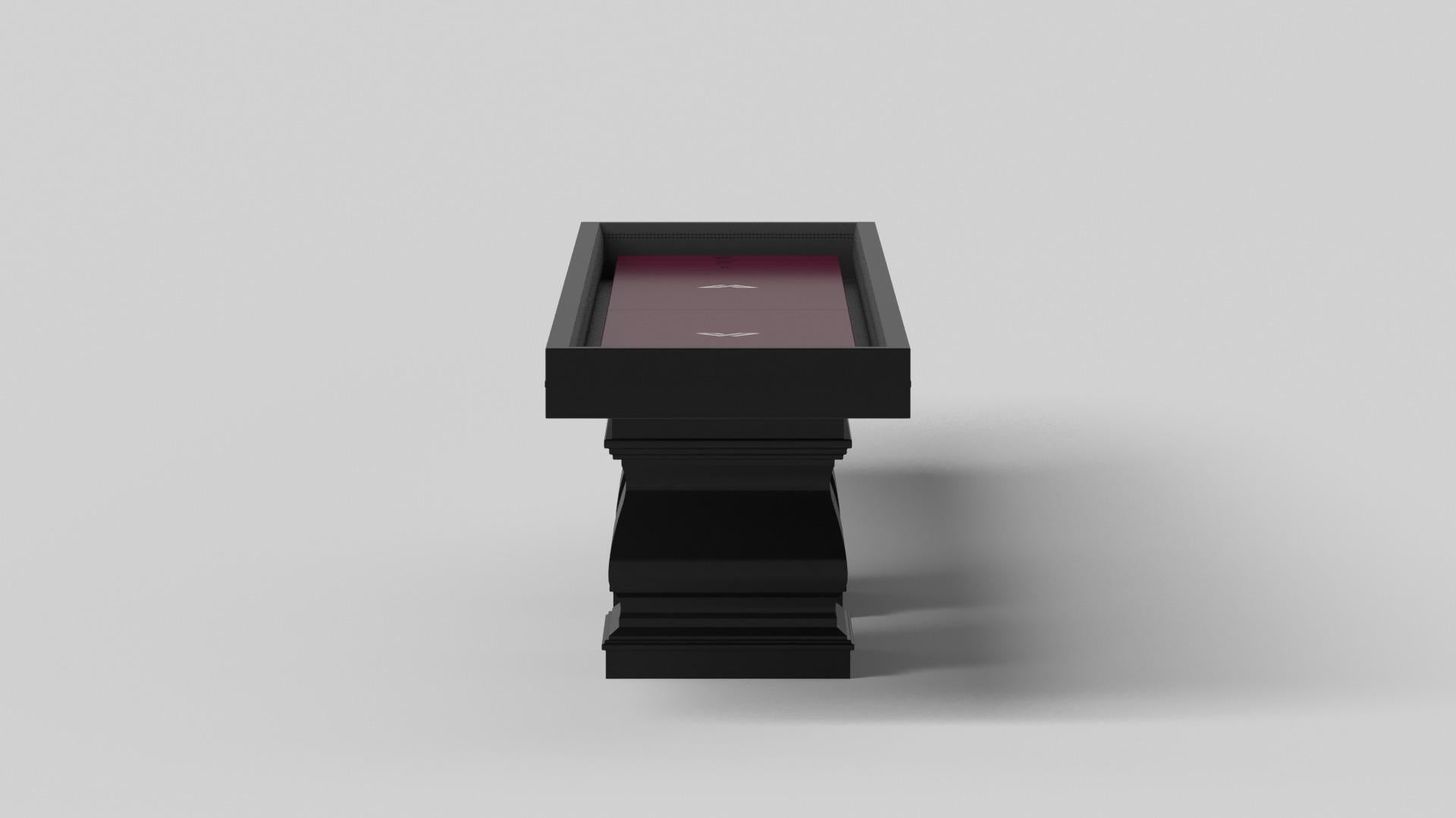Modern Elevate Customs Baluster Shuffleboard Table/Solid Pantone Black Color in 22'-USA For Sale