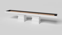 Elevate Customs Baluster Shuffleboard Table/Solid Pantone White Color in 18'-USA