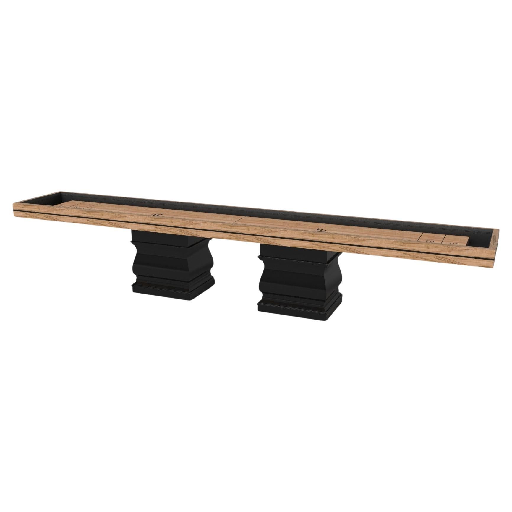 Elevate Customs tables Baluster Shuffleboard Tables / Bois d'érable bouclé massif en 9' -USA en vente