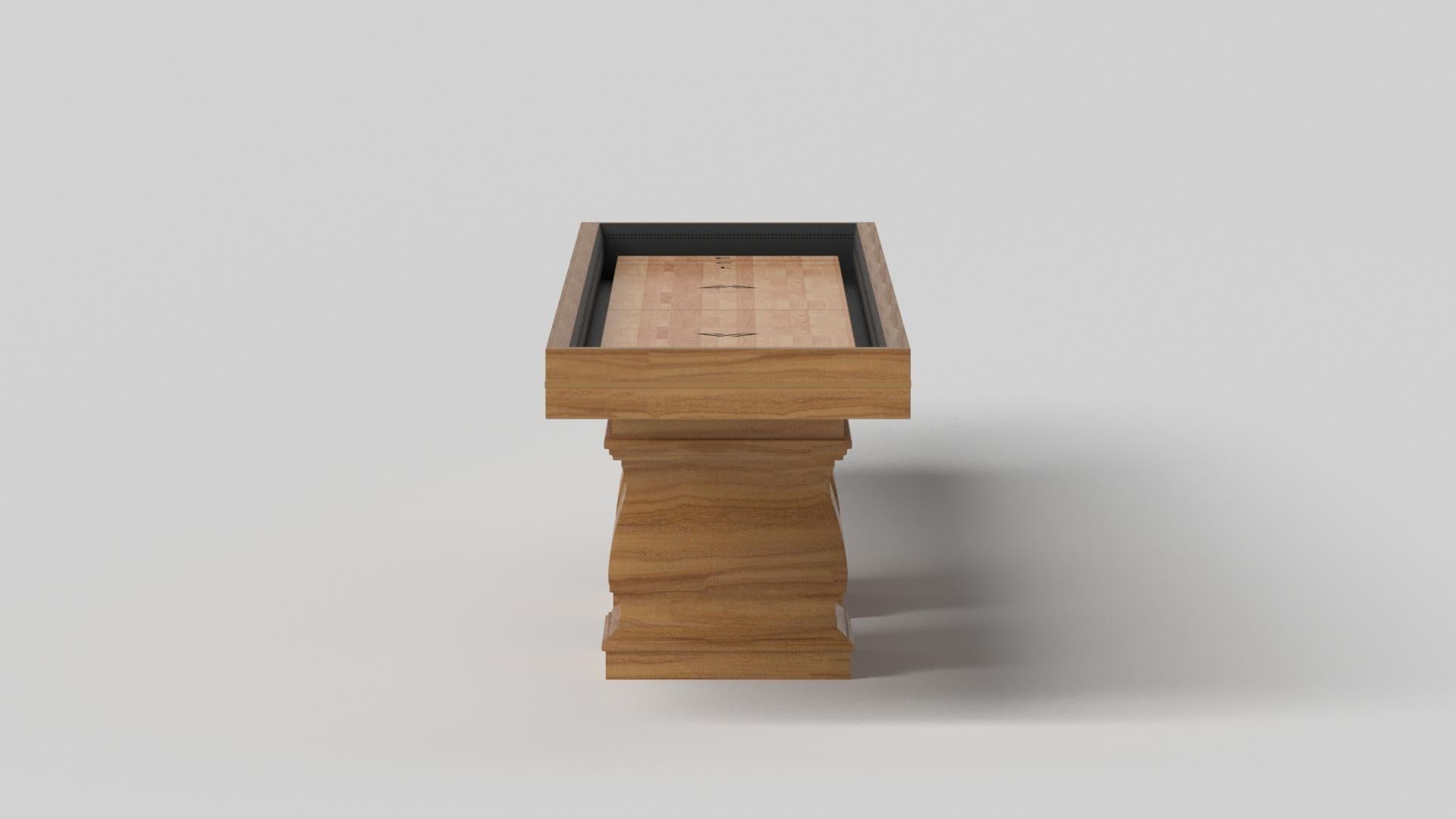 Moderne Elevate Customs tables Baluster Shuffleboard Tables / Bois de teck massif en 12' - USA en vente
