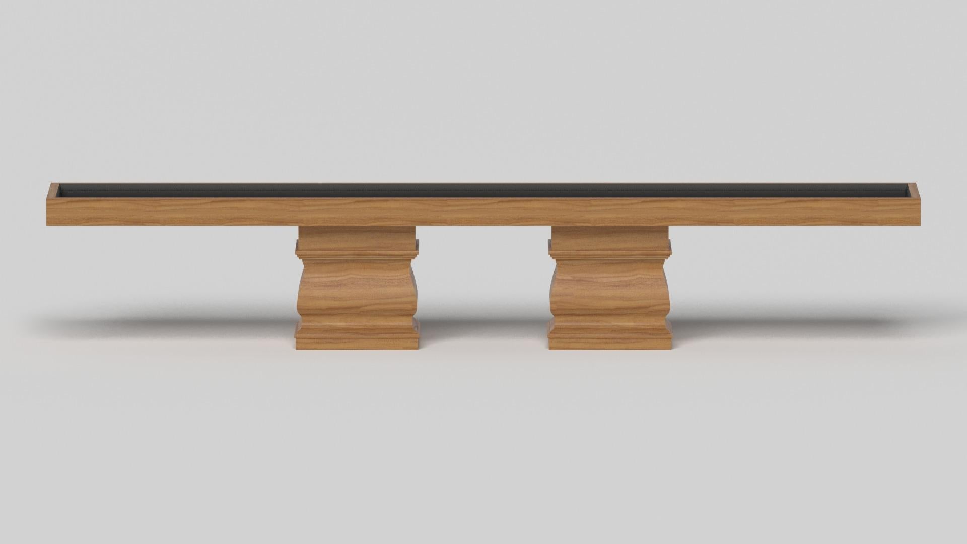 Américain Elevate Customs tables Baluster Shuffleboard Tables / Bois de teck massif en 9' - USA en vente