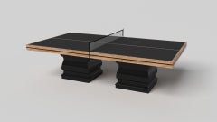 Elevate Customs Baluster Tennis Table /Solid Curly Maple Wood in 9' -Made in USA