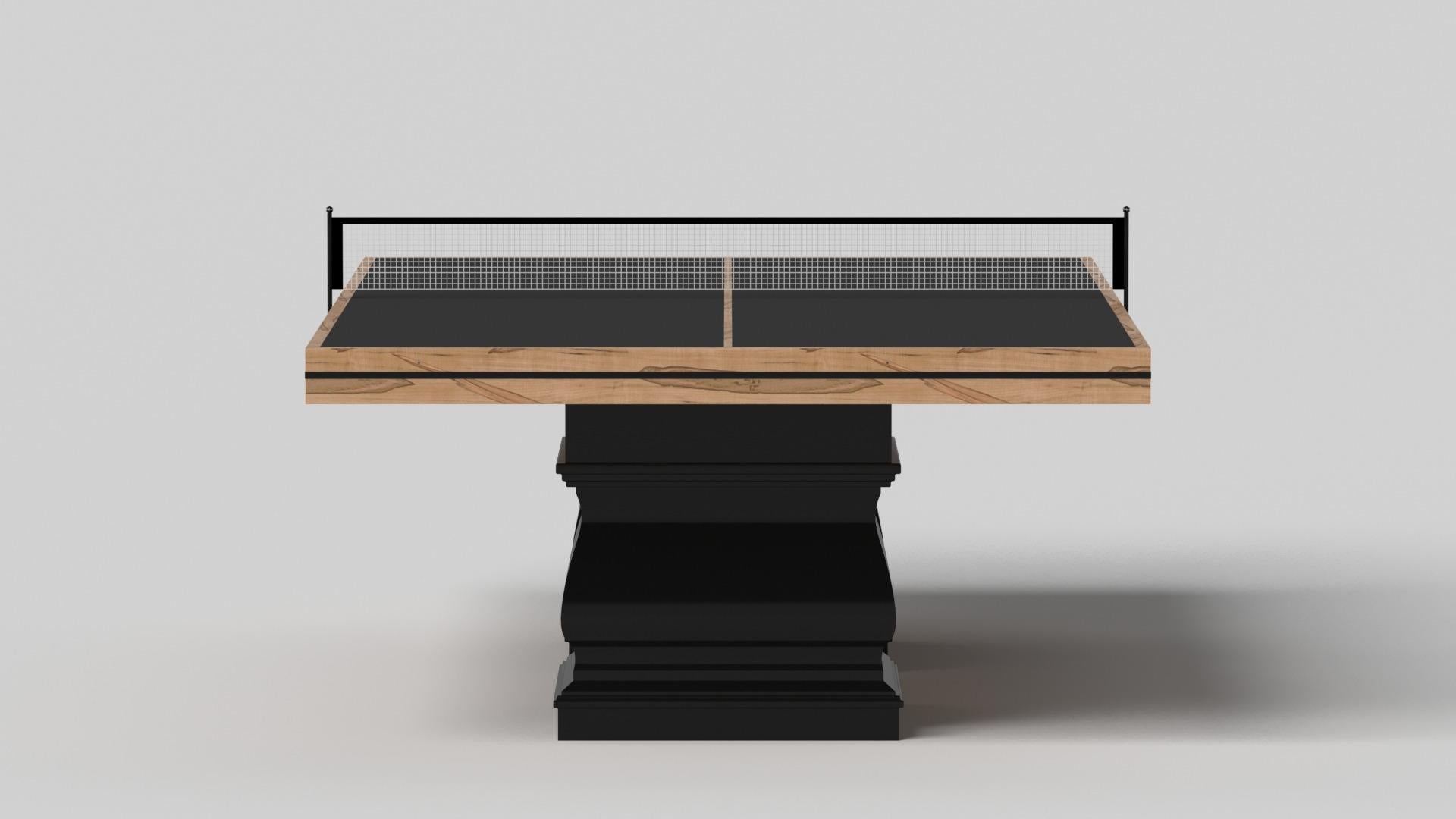 Modern Elevate Customs Baluster Tennis Table /Solid Curly Maple Wood in 9' -Made in USA For Sale