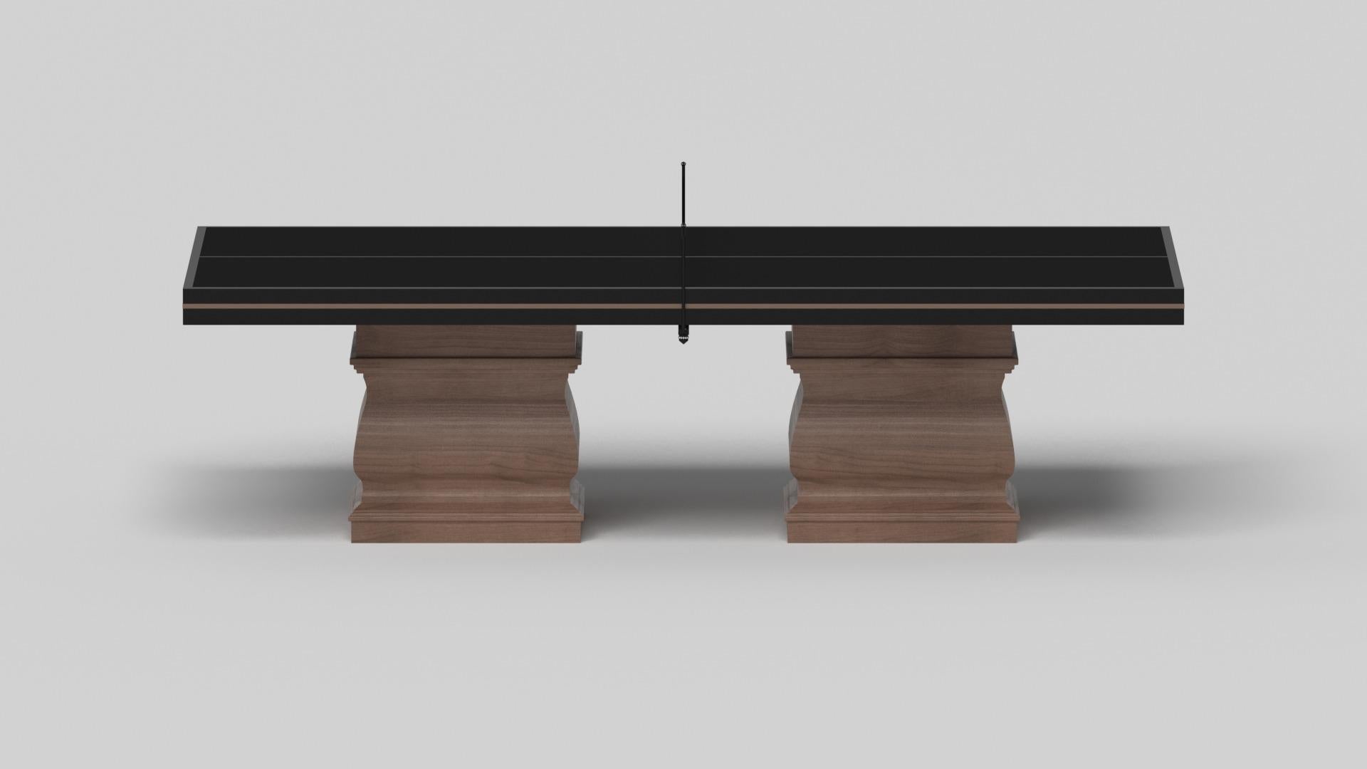 Mesa de tenis con balaustres Elevate Customs / Madera maciza de nogal en 9' - Made in USA Estadounidense en venta