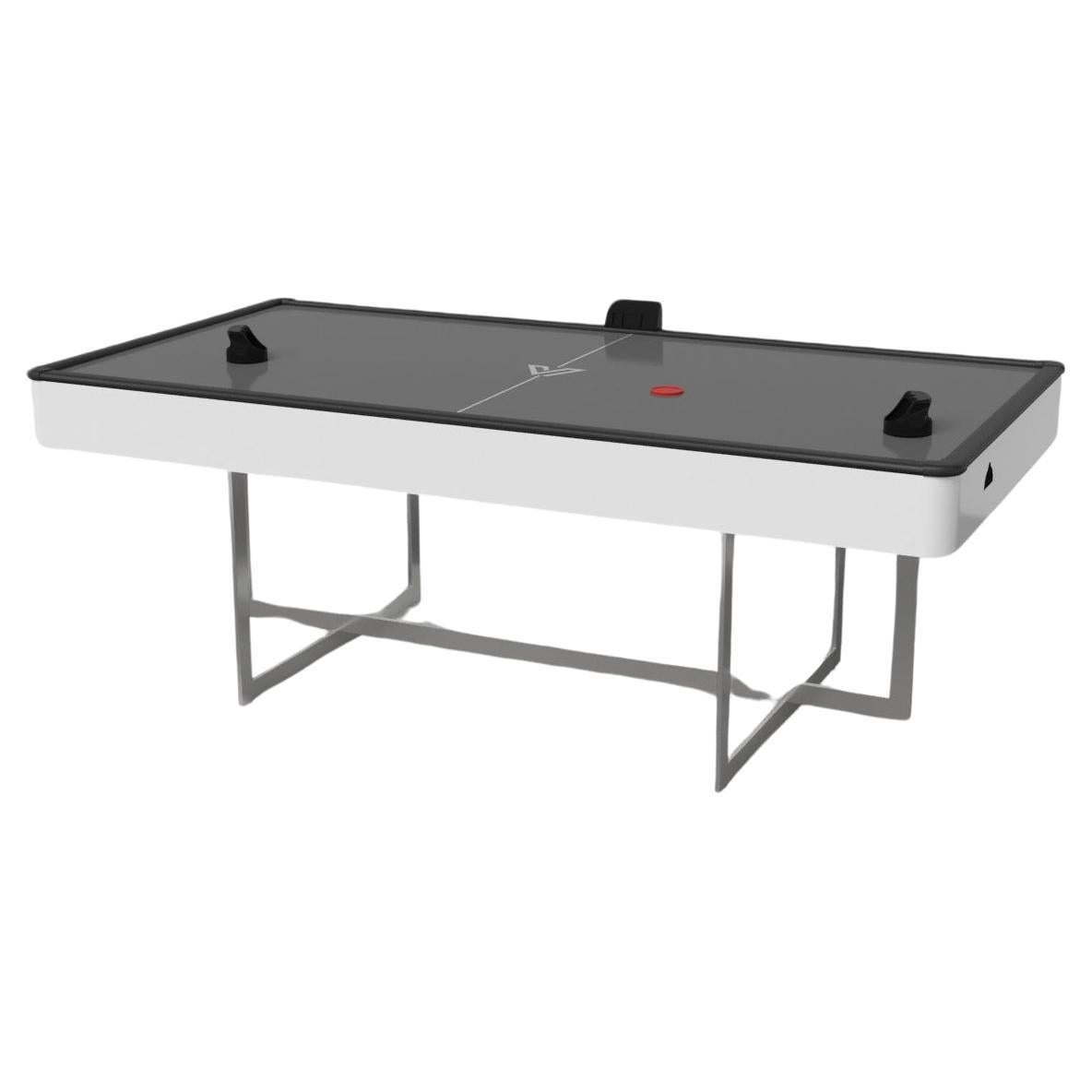 Elevate Customs Beso Air Hockey Tables / Solid Pantone White in 7' - Made in USA For Sale