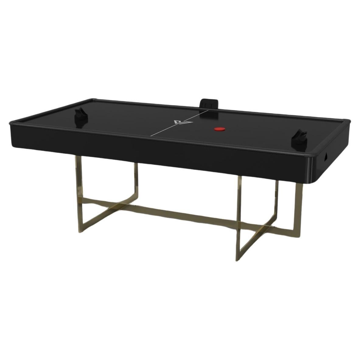 Elevate Customs Beso Air Hockey Tables / Brass Stainless Steel Metal in 7' - USA For Sale