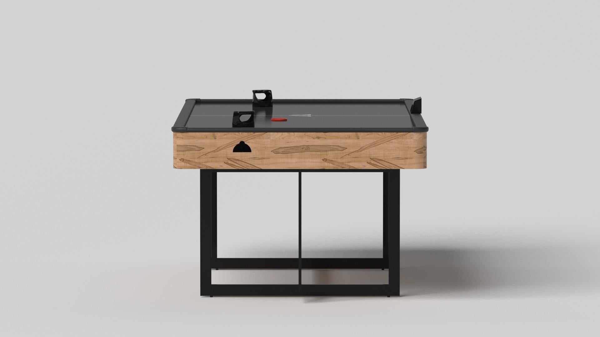 Modern Elevate Customs Beso Air Hockey Tables/Solid Curly Maple Wood in 7' -Made in USA For Sale