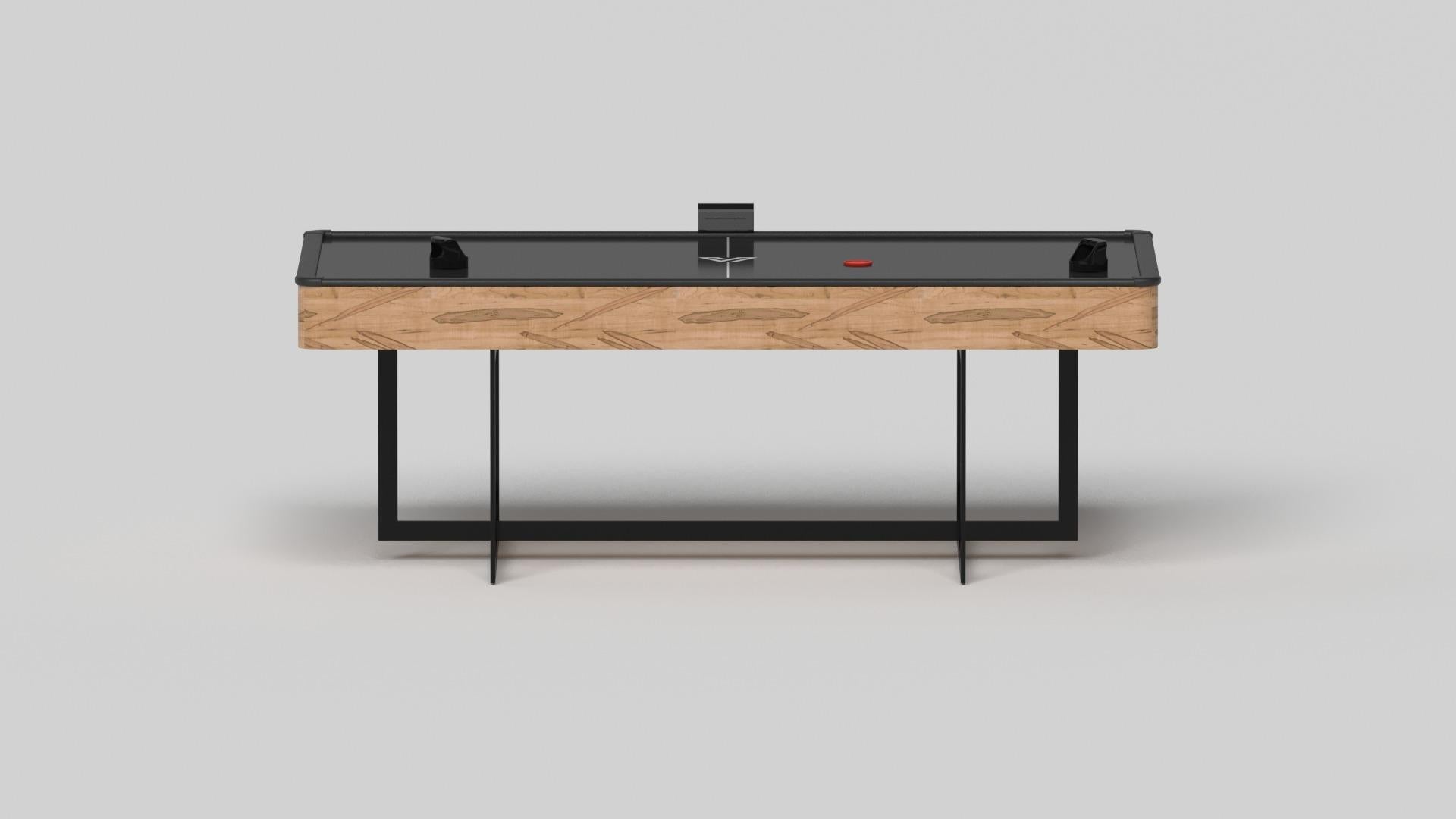 American Elevate Customs Beso Air Hockey Tables/Solid Curly Maple Wood in 7' -Made in USA For Sale
