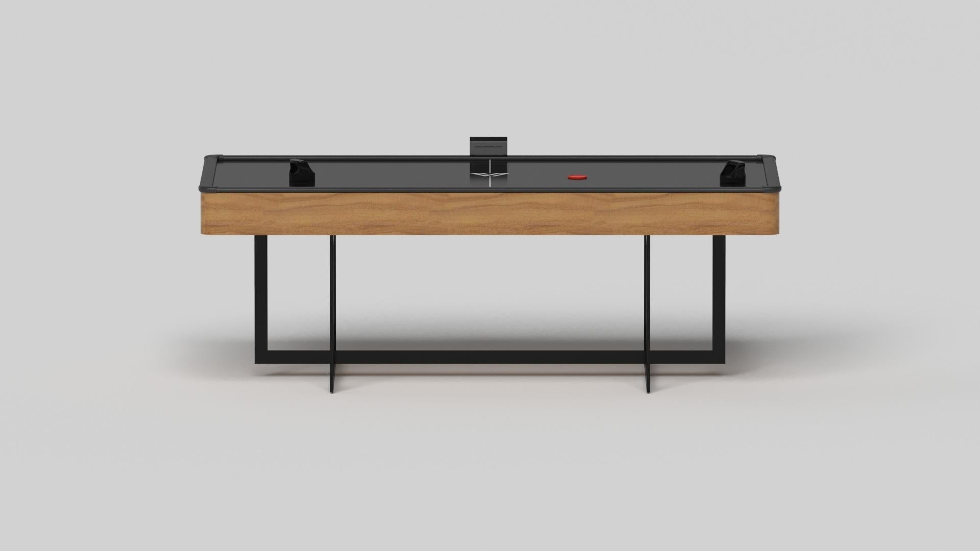 Américain Elevate Customs Beso Air Hockey Tables / Solid Teak Wood in 7' -Made in USA en vente