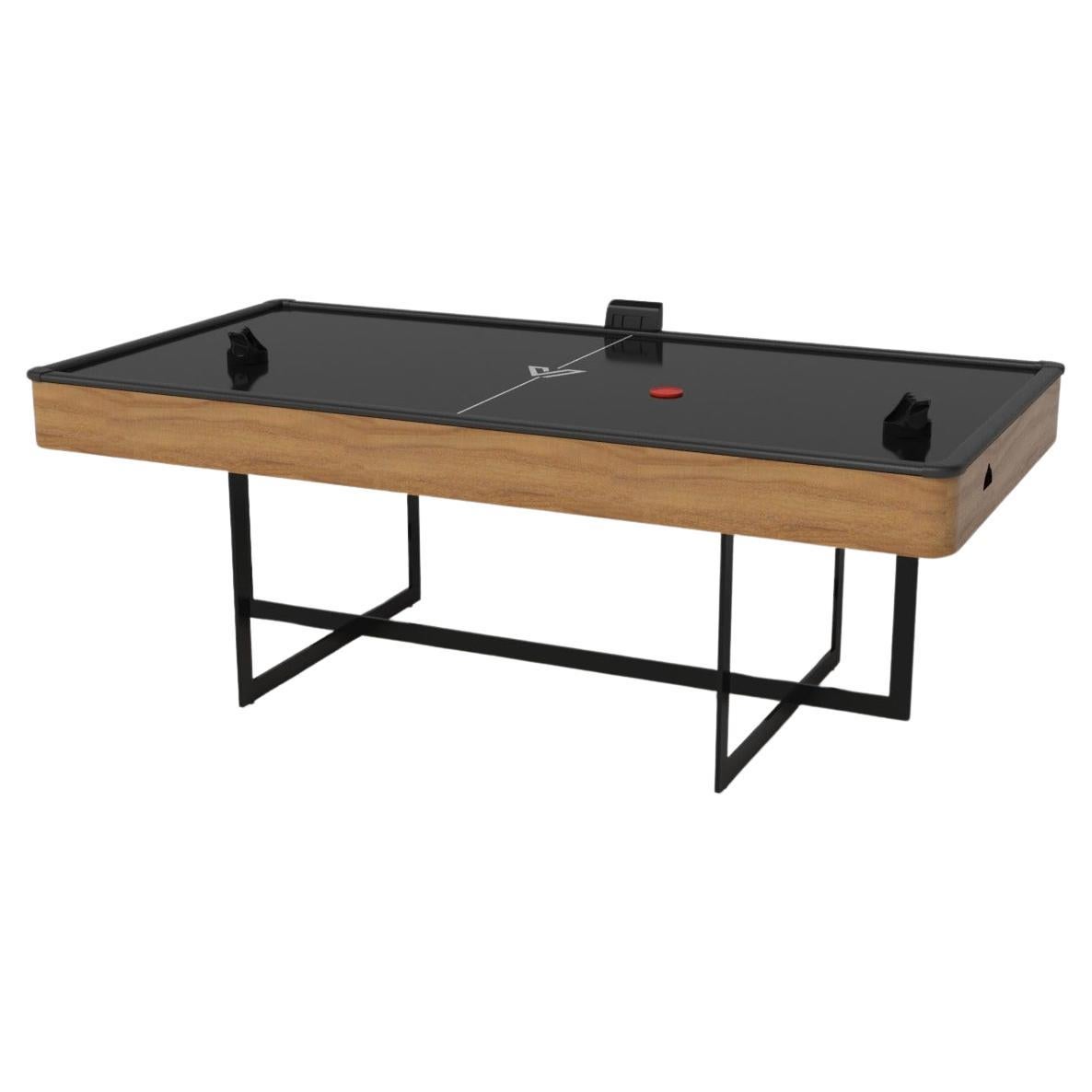 Elevate Customs Beso Air Hockey Tables / Solid Teak Wood in 7' -Made in USA For Sale