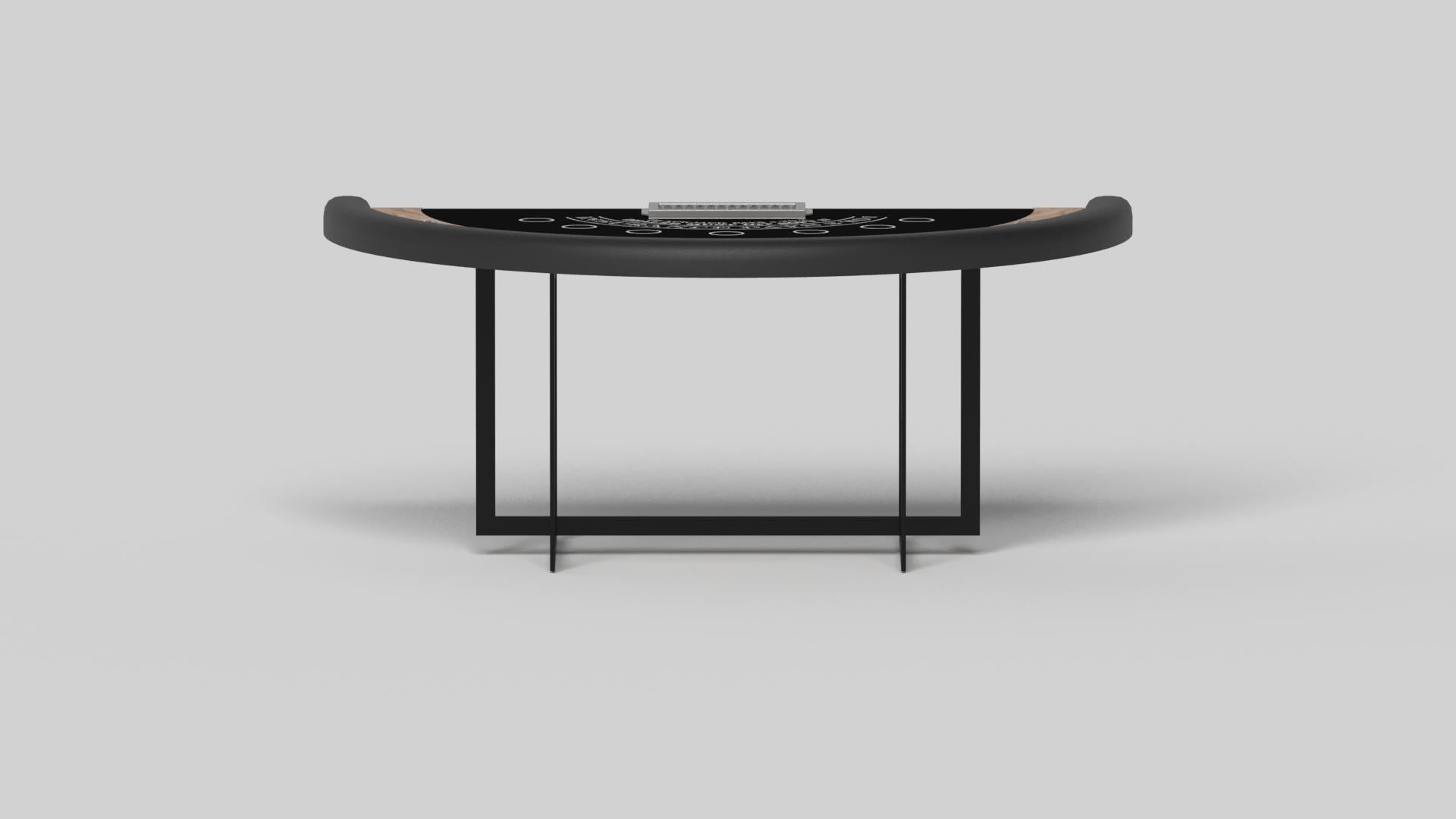 American Elevate Customs Beso Black Jack Tables / Solid Curly Maple Wood in 7'4