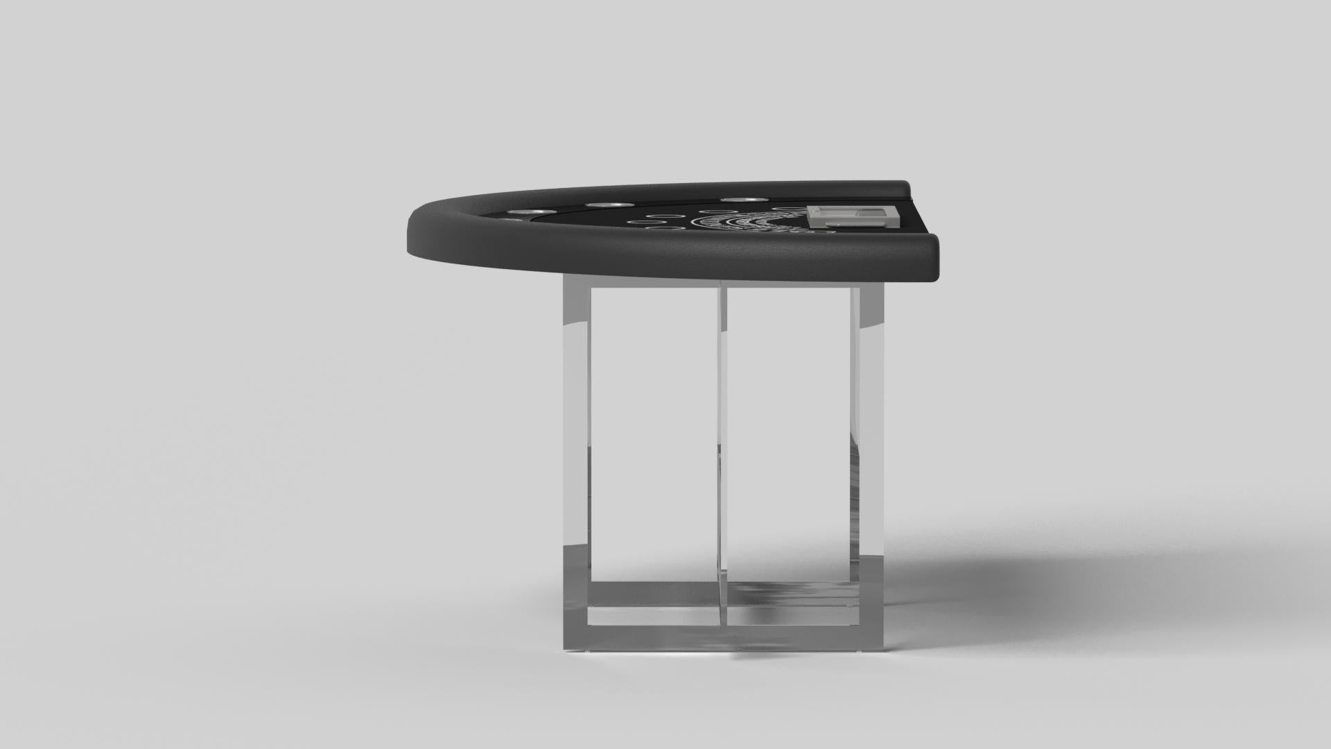Modern Elevate Customs Beso Black Jack Tables / Solid Pantone Black Color in 7'4