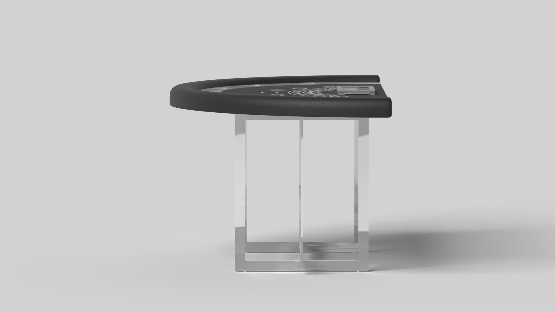 Modern Elevate Customs Beso Black Jack Tables / Solid Pantone White Color in 7'4