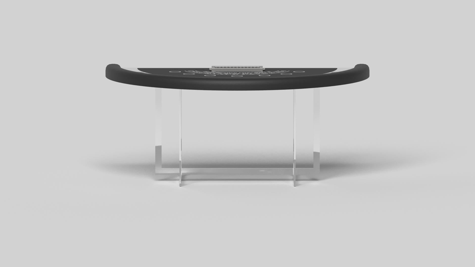 American Elevate Customs Beso Black Jack Tables / Solid Pantone White Color in 7'4