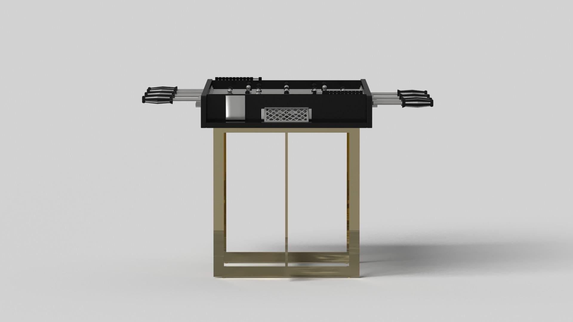 Modern Elevate Customs Beso Foosball Table/Brass StainlessSteel Metal in 5'-Made in USA For Sale
