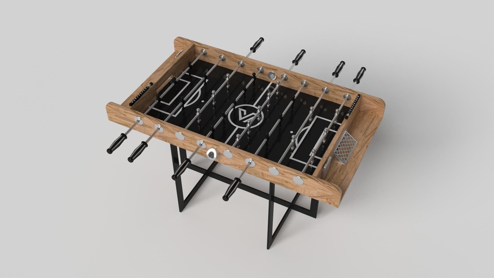 Modern Elevate Customs Beso Foosball Tables / Solid Curly Maple Wood in 5' -Made in USA For Sale