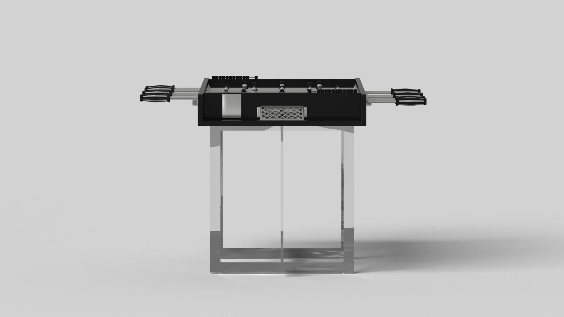 Modern Elevate Customs Beso Foosball Tables/Solid Pantone Black Color in 5'-Made in USA For Sale