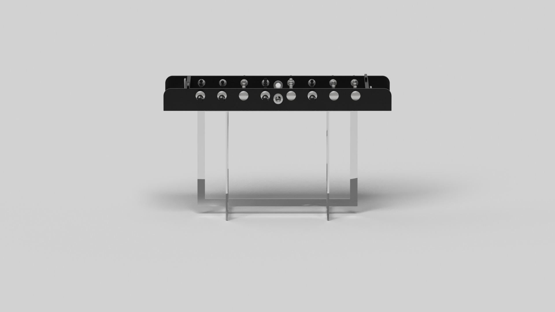 Hand-Crafted Elevate Customs Beso Foosball Tables/Solid Pantone Black Color in 5'-Made in USA For Sale