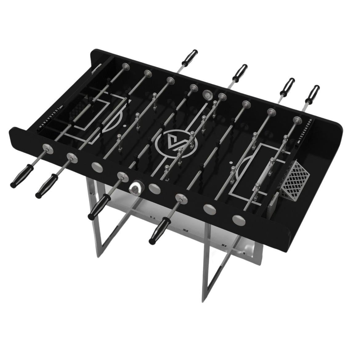 Elevate Customs Beso Foosball Tables/Solid Pantone Black Color in 5'-Made in USA For Sale