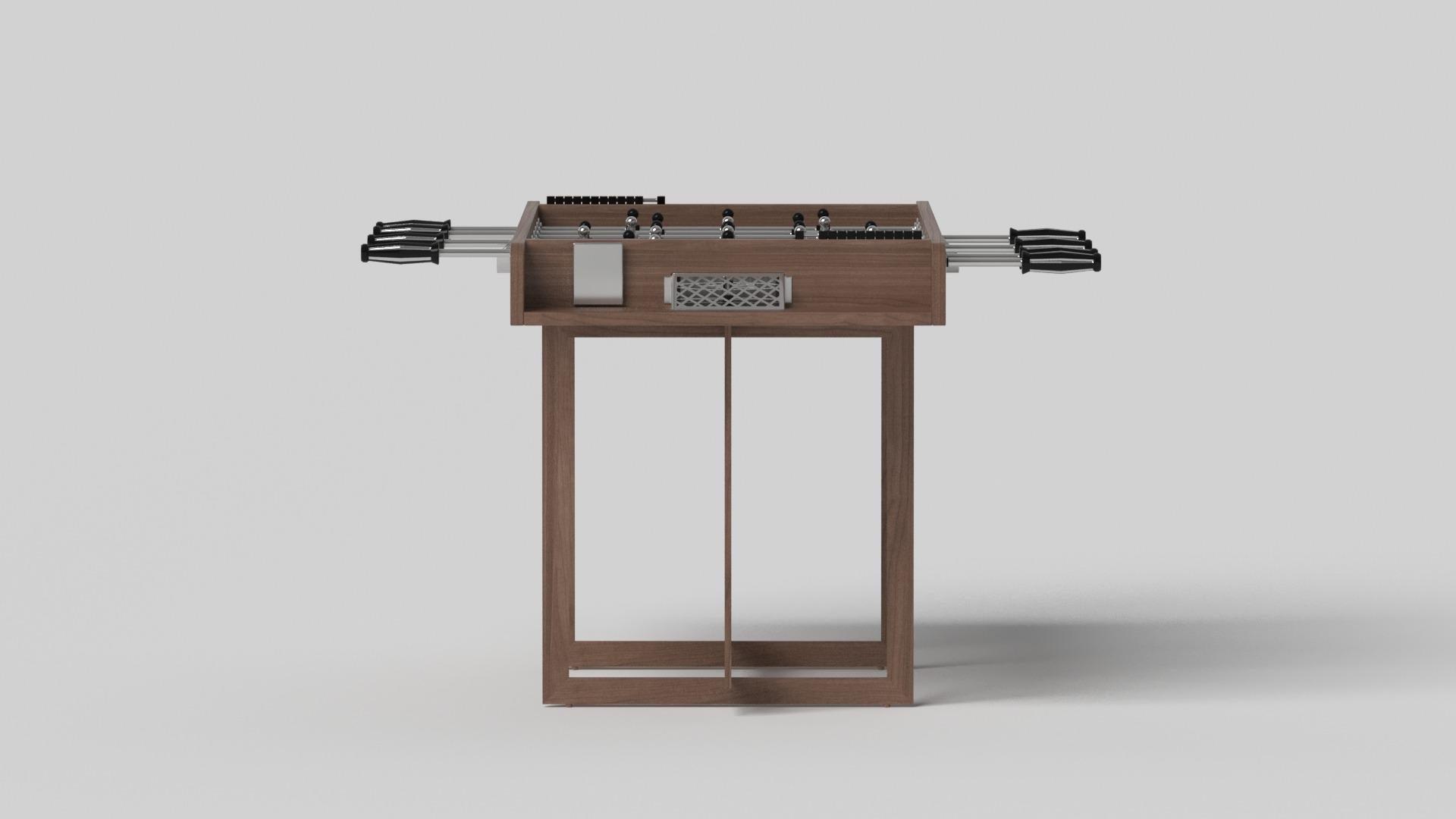Modern Elevate Customs Beso Foosball Tables / Solid Walnut Wood in 5' - Made in USA For Sale