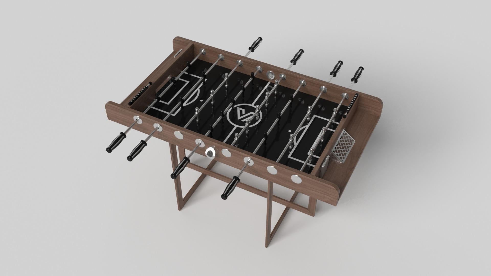 American Elevate Customs Beso Foosball Tables / Solid Walnut Wood in 5' - Made in USA For Sale