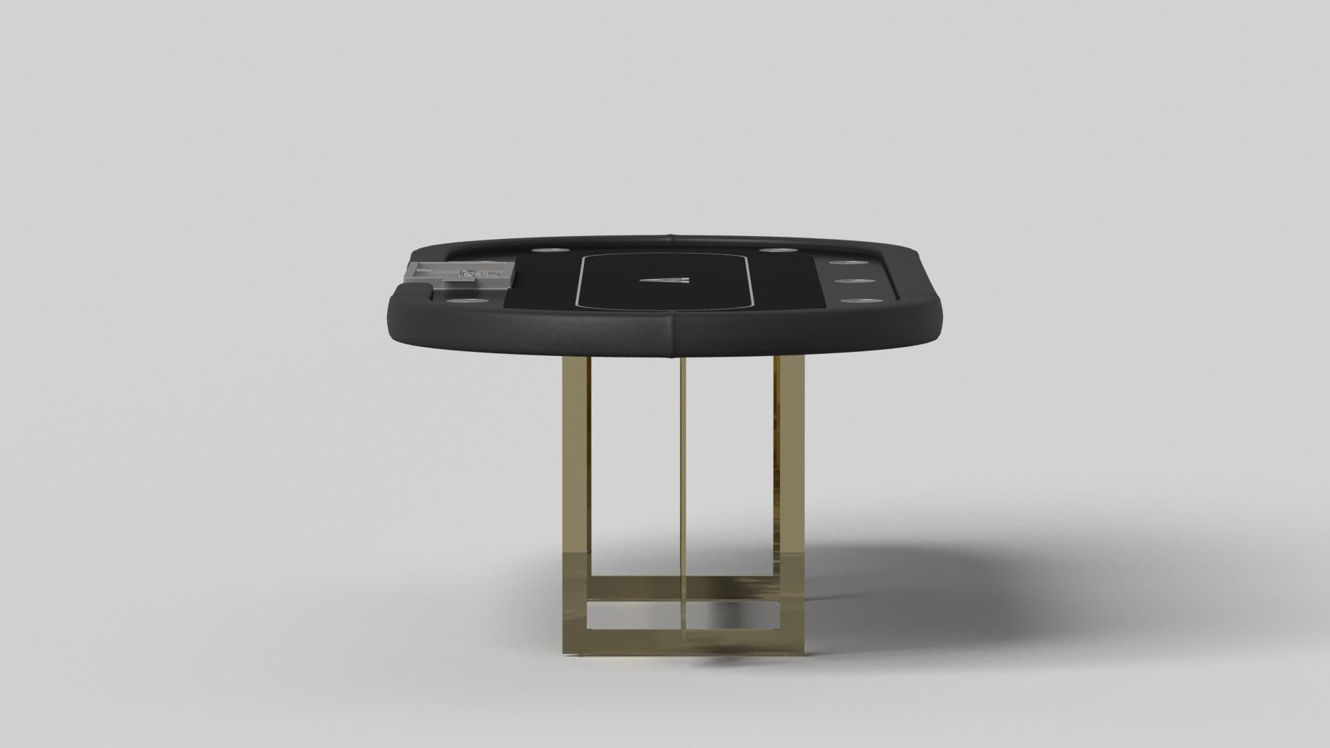 Modern Elevate Customs Beso Poker Tables/Brass Stainless Steel Sheet Metal in 8'8